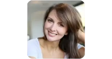 Smiling woman sharing her product experience